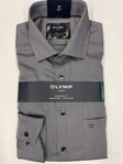 OLYMP | Grey Micro Check Comfort Fit Long Sleeved Shirt