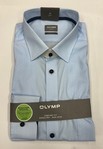 OLYMP | Light Blue Long Sleeved Shirt With Textured Design