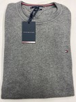TOMMY HILFIGER | Grey round neck pullover 92% cotton 8% cashmere