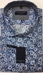CASA MODA 37 | Fancy floral casual comfort fit short sleeved shirt - Available in   5XL only