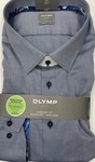 OLYMP | Mid blue comfort fit shirt 100% cotton