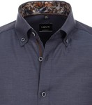 VENTI |Plain Navy modern fit long sleeved casual shirt 100% cotton