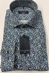 CASA MODA | Navy and floral design comfort fit long sleeved casual shirt - 5Xl only