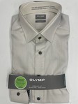 OLYMP | Cream modern and comfort fit long sleeved casual shirt