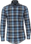 CASA MODA | Blue and navy checked long sleeved shirt - L, 3XL, 4XL only